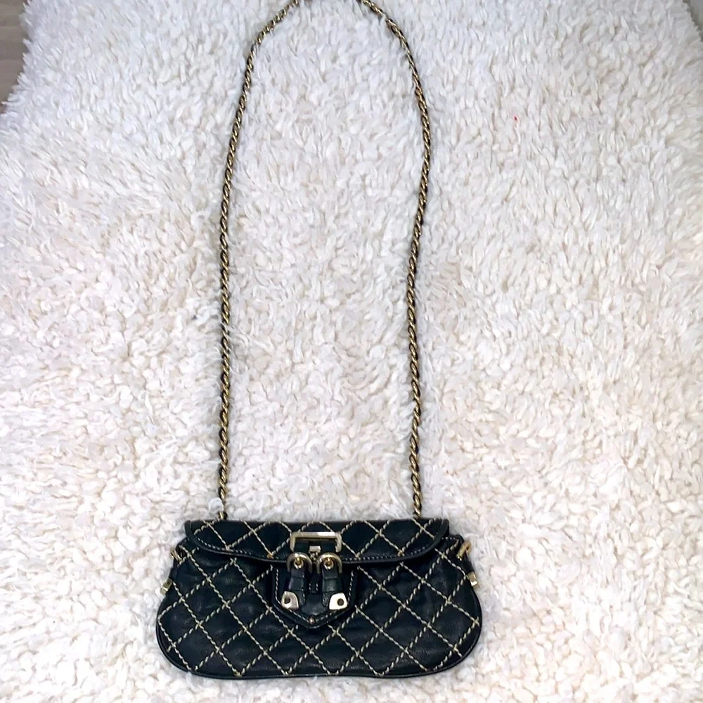 Vintage Y2K Juicy Couture Wild Stitch Quilted Leather Crossbody Bag Rare